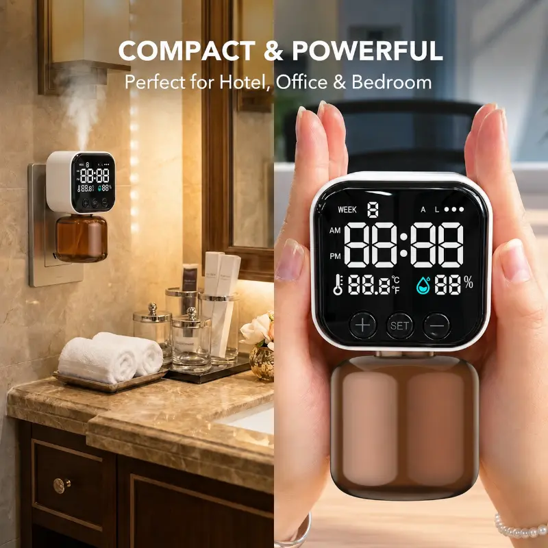 Máquina elétrica difusora de fragrâncias para hotéis